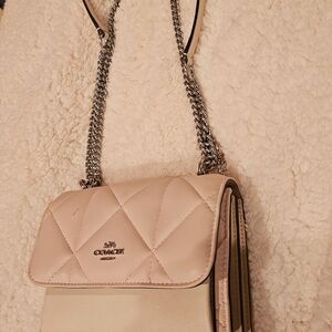 Coach Quilted Crossbody Bag - Cream